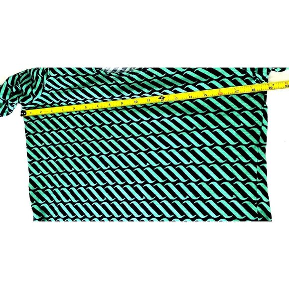 VINEYARD VINES Swell Print Top Navy Blue Green ish Wave Cotton 3/4 Sleeve Small - Picture 4 of 8